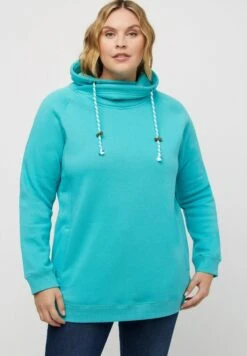 Ulla Popken Sweatshirt - Turquoise -Ulla Popken 437f4f1dfa42474a8c0a4d49db9eb9c9 1