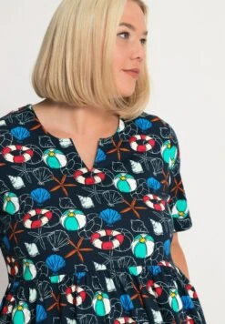 Ulla Popken Jerseykleid - Navy Multi -Ulla Popken 43d94efaeae64047bda54d45663f84bd