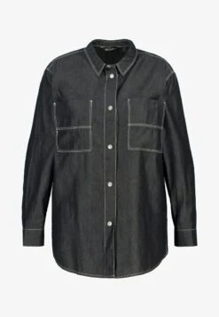 Ulla Popken Hemdbluse - Black -Ulla Popken 441257cf8e8a4e11bb486409b43cbd91