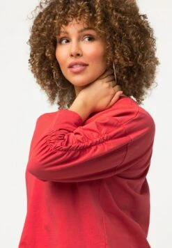 Ulla Popken COL ROND MANCHES 3/4. - Sweatshirt - Rouge Poivron -Ulla Popken 472324ce8b8e425b945c01666d9fd2be