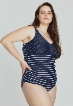 Ulla Popken BELLIEVA - Badeanzug - Marine