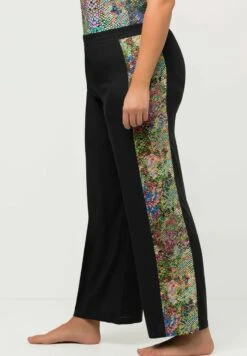 Ulla Popken PALAZZO - Stoffhose - Black -Ulla Popken 47b4b7a297ca455ab0ce288ee54bda55