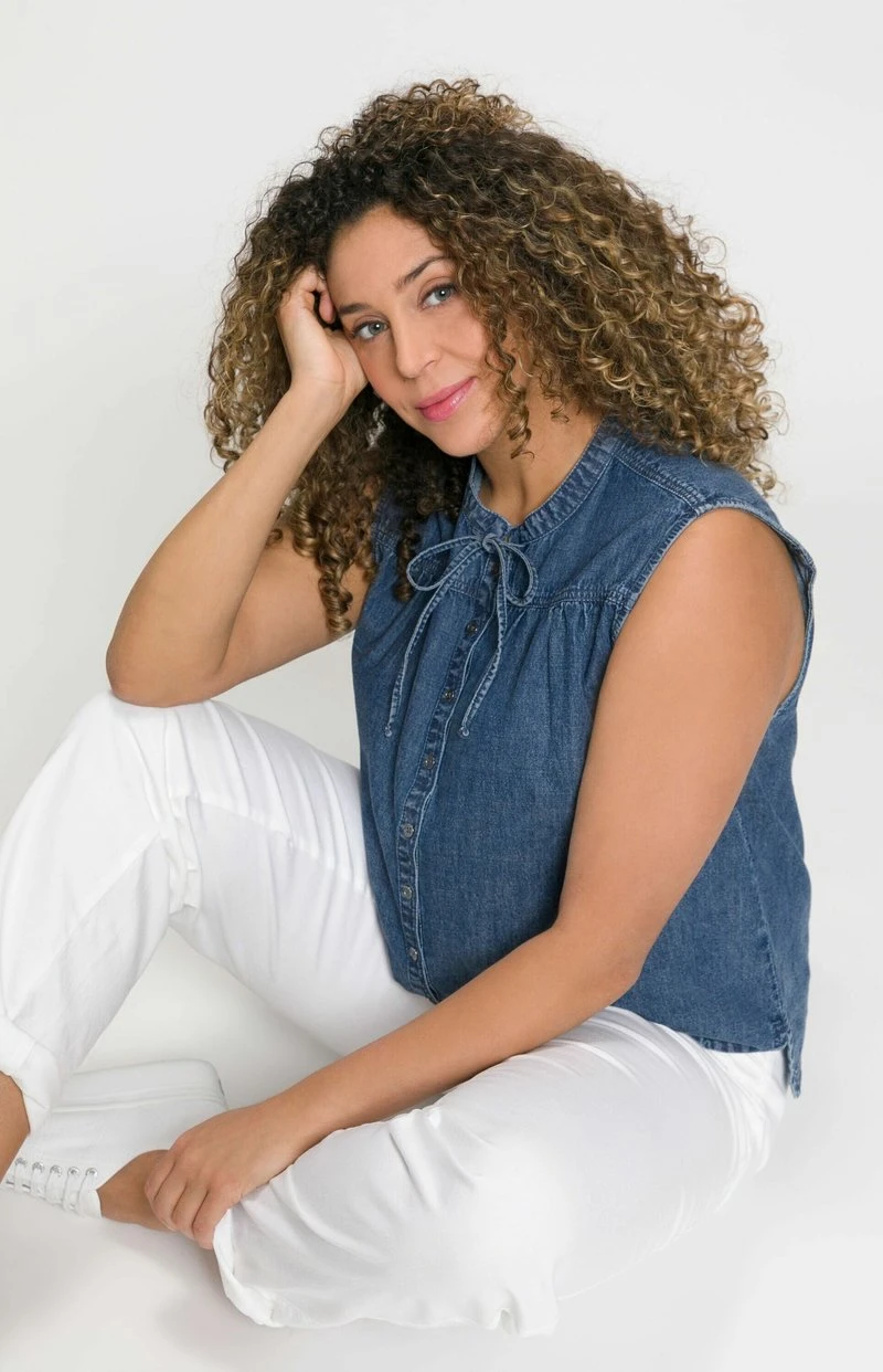 Ulla Popken Top - Blue Denim 5 Ulla Popken Top - Blue Denim – Bild 3