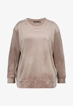 Ulla Popken Nachtwäsche Shirt - Taupe -Ulla Popken 480ca33eb91b46dc88ef3f94e3605ca3