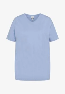 Ulla Popken MANCHES - T-Shirt Basic - Sky Blue -Ulla Popken 4857b2790f8a4d578bfac39e6ba22f17