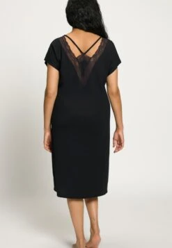Ulla Popken HALBARM - Nachthemd - Noir -Ulla Popken 4874fa798aa24f52999ddf55e596a481