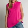 Ulla Popken REGULAR ÄRMELLOS - Poloshirt - Pink -Ulla Popken 49cd33a998ad49fc91dfccaec0924080