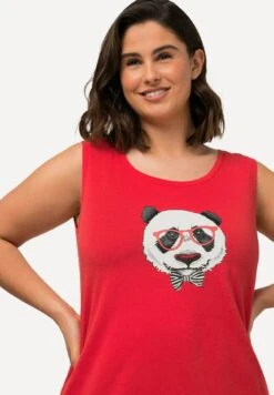 Ulla Popken LONGLINE PANDA GRAPHIC - Nachthemd - Light Red -Ulla Popken 4a78d8e10af44096a2bc02e8663dcff6