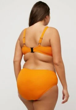 Ulla Popken RAYURES COLOR-BLOCK FRONCES BONNETS SOUPLES - Bikini - Orange -Ulla Popken 4b8ad097fe844354b1300a891fdcfaf6