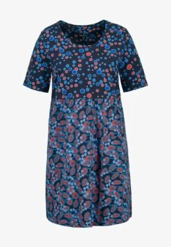 Ulla Popken LONGLINE PATCH PRINT A-LIJN RONDE HALS KORTE MOUWEN - T-Shirt Print - Zwart -Ulla Popken 4ca6697317f142fa83b9dfc014d59f8e