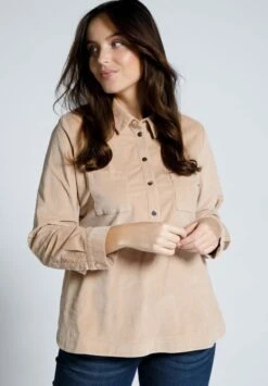 Ulla Popken Bluse - Donkerbeige -Ulla Popken 4dbd6de89a5a4b448d035afe3f35ce87 1