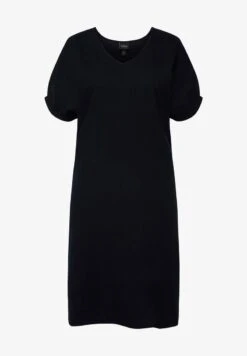 Ulla Popken COL EN V ET MANCHES COURTES. - Freizeitkleid - Marine