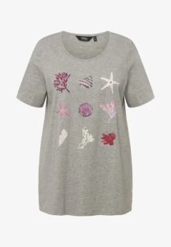 Ulla Popken MANCHES COURTES - T-Shirt Print - Gris Clair Chiné -Ulla Popken 50624471efc34d66921655dbe6ababaa