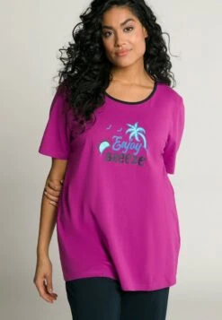 Ulla Popken SHORTY BREEZE DÉCOLLETÉ ROND - Nachtwäsche Set - Orchidée