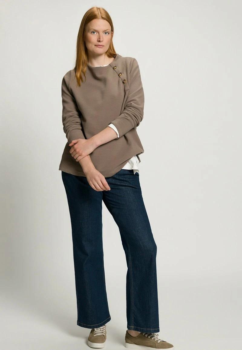 Ulla Popken OTTOMAN STRUCTUUR LANGE MOUWEN - Strickpullover - Nougatbruin 4 Ulla Popken OTTOMAN STRUCTUUR LANGE MOUWEN - Strickpullover - Nougatbruin – Bild 2