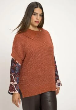 Ulla Popken STRUKTUR OVERSIZED HALBARM - Strickpullover - Ziegelbraun 10 Ulla Popken STRUKTUR OVERSIZED HALBARM - Strickpullover - Ziegelbraun -Ulla Popken 50b5f9deabaa473891cb07ddabc9e6b4