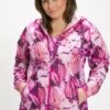 Ulla Popken Regenjacke / Wasserabweisende Jacke - Pink Berry -Ulla Popken 539744f00dd04cf28efdffb27e927d7f