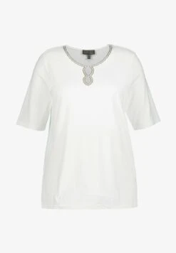 Ulla Popken T-Shirt Basic - Offwhite -Ulla Popken 53ac556688ee49a58596b9e70ca3ee64