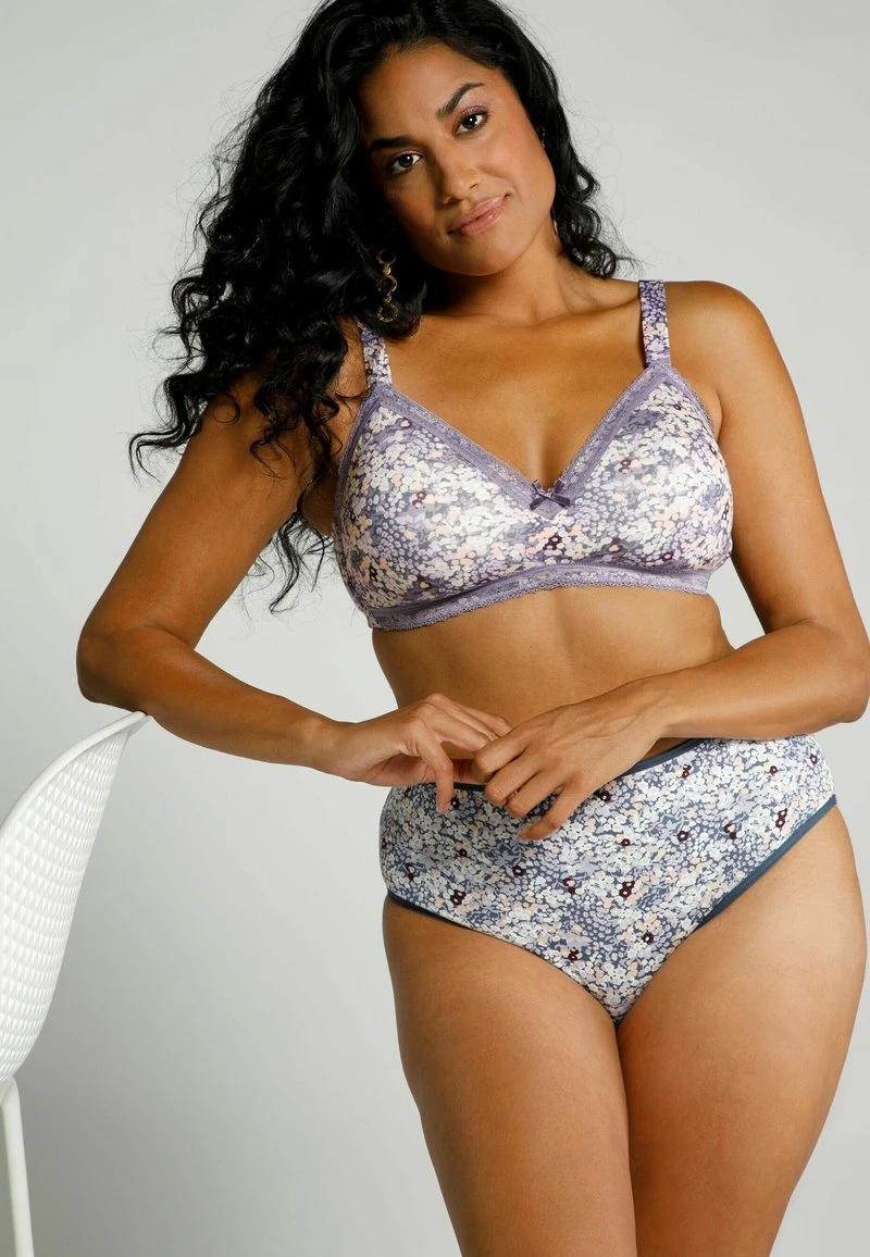 Ulla Popken FLOWER PRINT, SOFTCUPS - Triangel BH - Flieder 6 Ulla Popken FLOWER PRINT, SOFTCUPS - Triangel BH - Flieder – Bild 4
