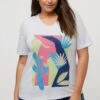 Ulla Popken T-Shirt Print - Sneeuwwit