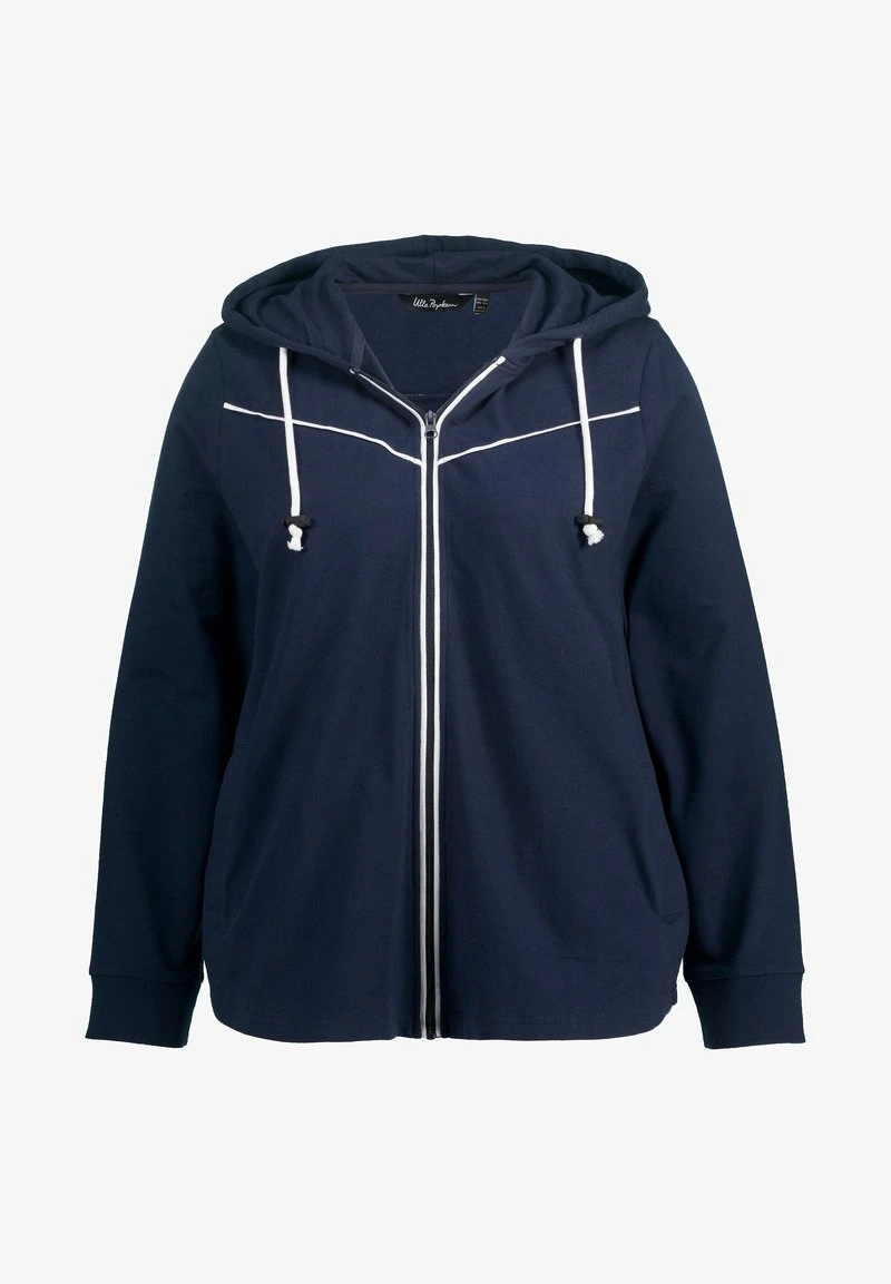 Ulla Popken PIPING KAPUZE GERUNDETER SAUM - Sweatjacke - Grau Melange 8 Ulla Popken PIPING KAPUZE GERUNDETER SAUM - Sweatjacke - Grau Melange – Bild 6