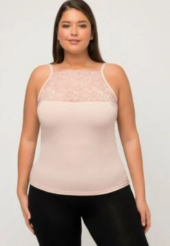 Ulla Popken HIGH NECK DETAIL CAMI - Top - Pink -Ulla Popken 5724a2d96d6b4fe88d9fa3ca1dd65299 1