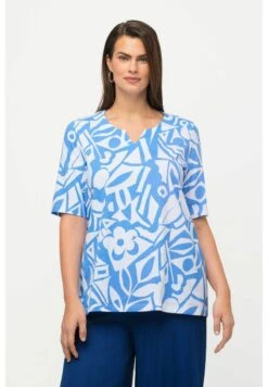 Ulla Popken MANCHES COURTES - Bluse - Bleu Acier