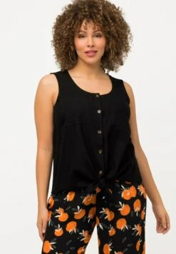 Ulla Popken NOUÉ À LA TAILLE LIGNE A AVEC COL ROND ET SANS MANCHE - Weste - Noir -Ulla Popken 5905edc11ebb40afadd463c560261b2e 1