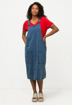 Ulla Popken SANS MANCHES - Jeanskleid - Bleu Jean