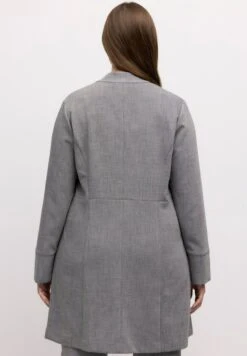 Ulla Popken Kurzmantel - Grey Melange -Ulla Popken 5a4ea55340e640108b4d118ff2282f61