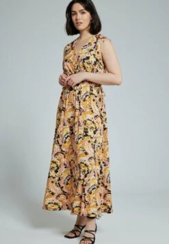 Ulla Popken ÄRMELLOS - Maxikleid - Bernstein