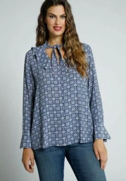 Ulla Popken SEERSUCKER - Bluse - Nachtblauw -Ulla Popken 5d90d1cd033e494da465319092224985