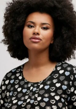 Ulla Popken T-Shirt Print - Noir -Ulla Popken 5e52b8ceac9349eab7d525dfbca5a553