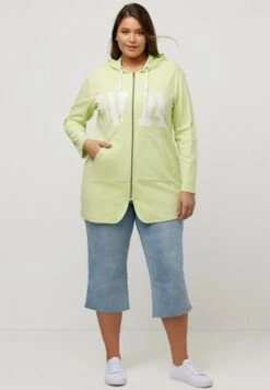 Ulla Popken Sweatjacke - Limettengrün