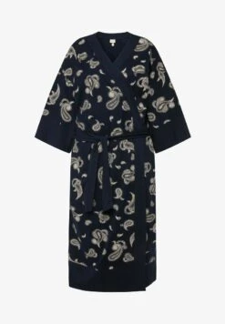 Ulla Popken MOTIF CACHEMIRE À COL EN V, EN - Bademantel - Marine -Ulla Popken 5ec1cf5bb8544cf291ffb77f2cce2989