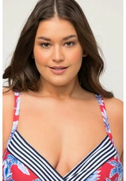 Ulla Popken IMPRIMÉ TOUCAN ET LARGES BORD - Badeanzug - Rouge -Ulla Popken 60623fa43d054cd5815ba8adf4611d42