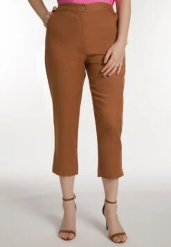 Ulla Popken Stoffhose - Ocre