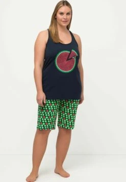 Ulla Popken MELONS COL ROND SANS MANCHES SET - Nachtwäsche Set - Bleu Nuit -Ulla Popken 63e465f455b64b07bd142f116ef83c27