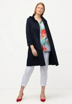 Ulla Popken Kurzmantel - Dark Blue Denim -Ulla Popken 645c1e74363d4ed881b4b3a531f3097c