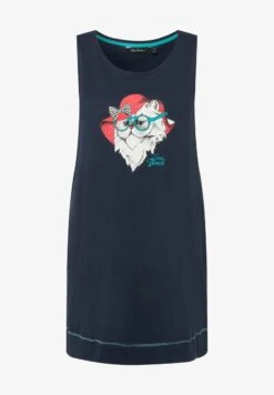 Ulla Popken LONGLINE CAT GRAPHIC - Nachthemd - Night Blue -Ulla Popken 658edd735c964052ab21c17870e85a7c