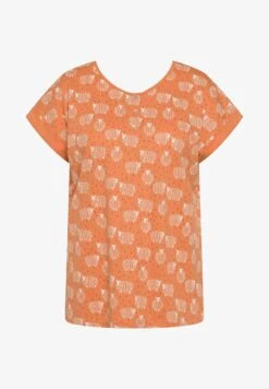 Ulla Popken Nachtwäsche Shirt - Beige Red -Ulla Popken 65c6cbf0bfd8492dabeb9574b7b90737