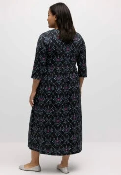 Ulla Popken Jerseykleid - Multicolor Schwarz -Ulla Popken 662584bb4d2d4131bf3ae24a1845aad6