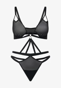 Ulla Popken BANDES FANTAISIE - Triangel BH - Noir -Ulla Popken 66d5553f6eef45b2bbac079311f8f4a2