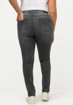 Ulla Popken GROSSE GRÖSSEN SARAH, 5-POCKET, HIG - Jeans Slim Fit - Grey Denim -Ulla Popken 686a4968e8904ca7bdad5630e17a5544