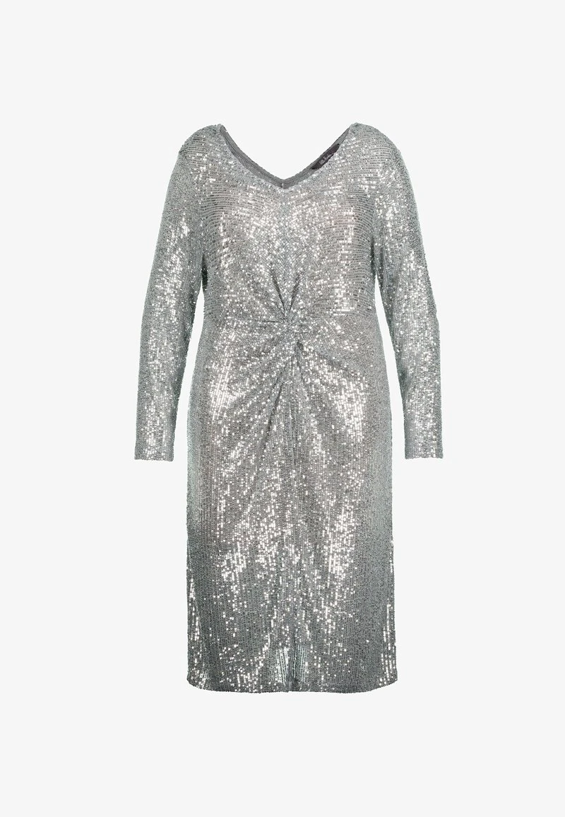 Ulla Popken LANGARM - Cocktailkleid/festliches Kleid - Donkergroen 8 Ulla Popken LANGARM - Cocktailkleid/festliches Kleid - Donkergroen – Bild 6