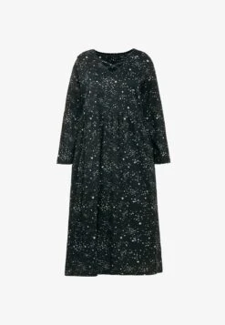 Ulla Popken STERNEN, LANGARM - Jerseykleid - Multicolor Schwarz -Ulla Popken 6891ca03773a4142be1555ea6b398c9f