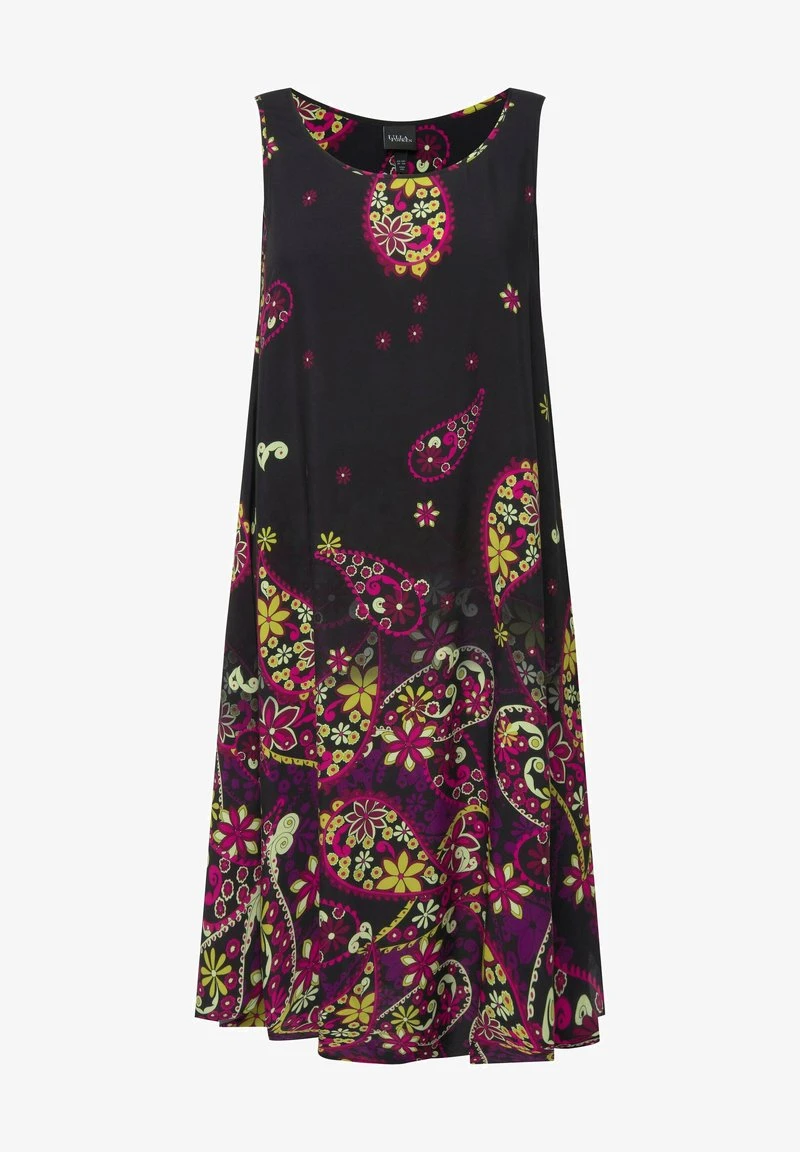 Ulla Popken MIDI, PAISLEY, A-LIJN, RONDE HALS, MOUWLOOS - Freizeitkleid - Zwart 7 Ulla Popken MIDI, PAISLEY, A-LIJN, RONDE HALS, MOUWLOOS - Freizeitkleid - Zwart – Bild 5