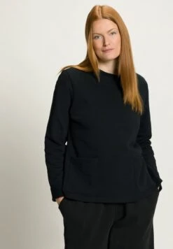 Ulla Popken Sweatshirt - Zwart -Ulla Popken 69528a9bd61f4485b50b86965e060a22 1