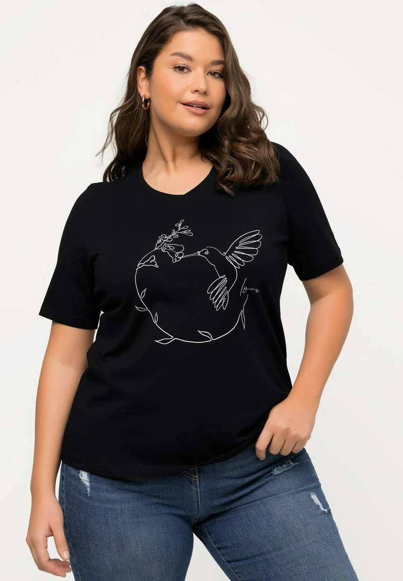 Ulla Popken T-Shirt Print - Black 8 Ulla Popken T-Shirt Print - Black – Bild 6