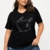 Ulla Popken T-Shirt Print - Black